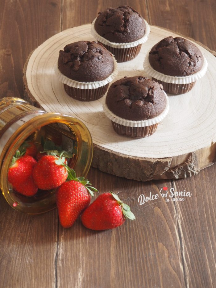 Muffin cioccolato e fragola